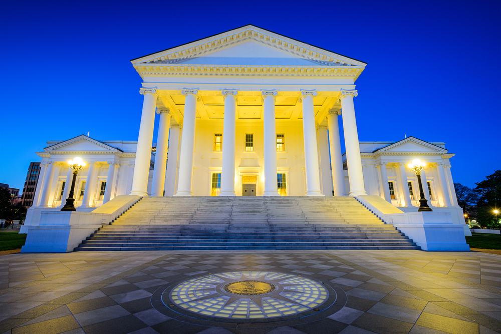 Virginia State Capitol in Richmond, Virginia, USA.